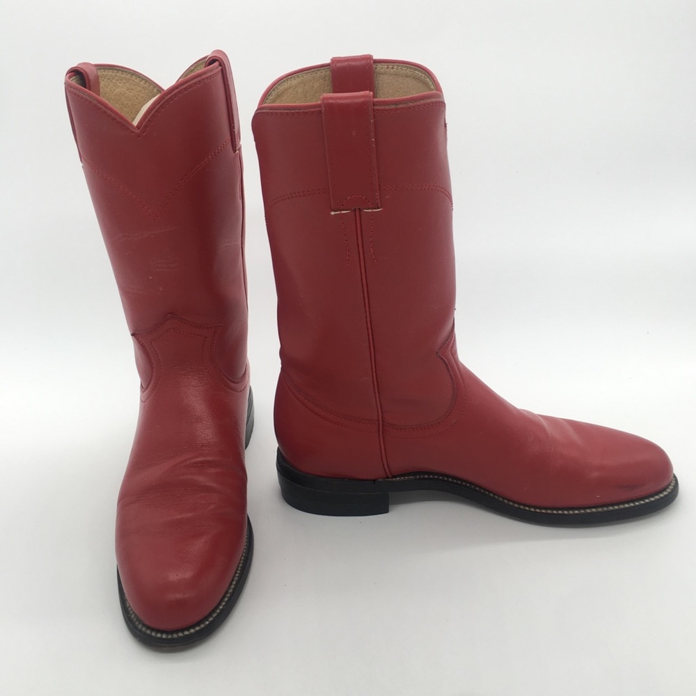Justin red western boots Slighty used